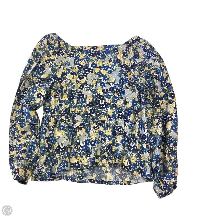 Top  3/4 Sleeve By Ann Taylor In Floral Print, Size: M