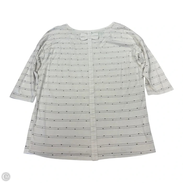 Top 3/4 Sleeve By Clothes Mentor In Black & Cream, Size: M