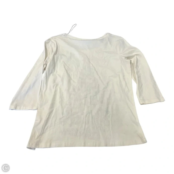 Top 3/4 Sleeve By Clothes Mentor In Cream, Size: S