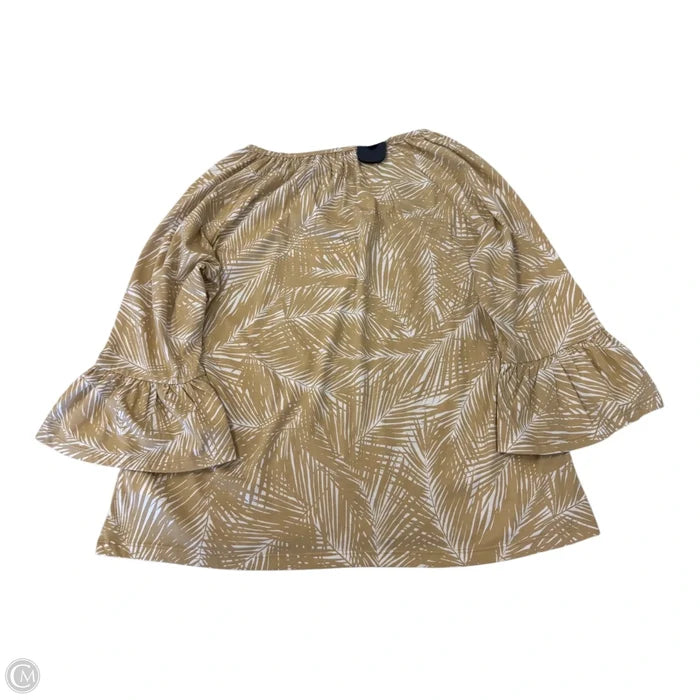 Top 3/4 Sleeve By Michael By Michael Kors In Tan, Size: S