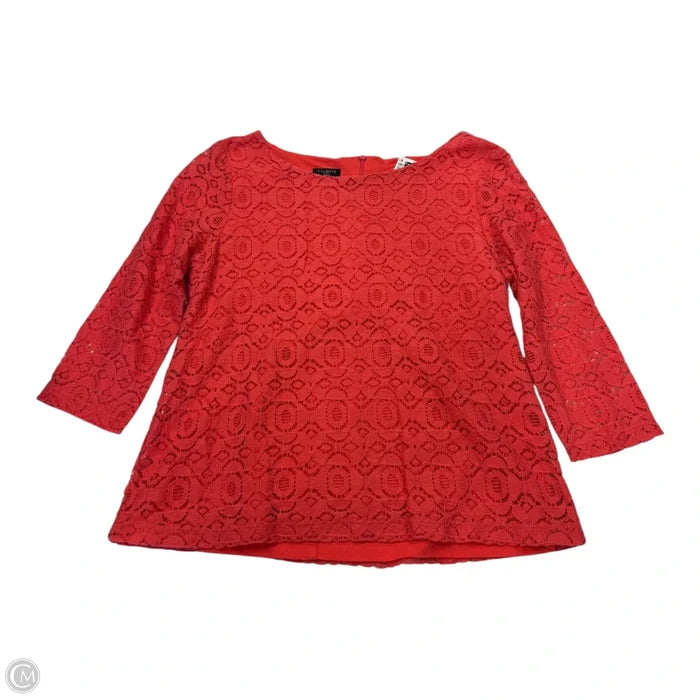 Top 3/4 Sleeve By Talbots In Orange, Size: Petite  Medium