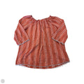 Top 3/4 Sleeve By West Bound In Orange & White, Size: S