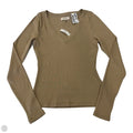 Top Long Sleeve Basic By Madewell In Brown, Size: S