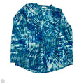 Top Long Sleeve By Calvin Klein In Blue & White, Size: M