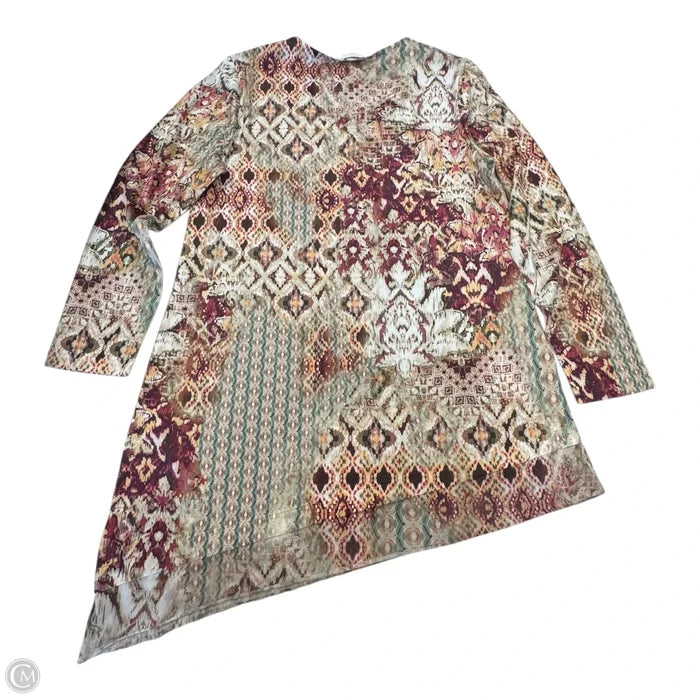 Top Long Sleeve By Chicos In Multi-colored, Size: 0 (S)