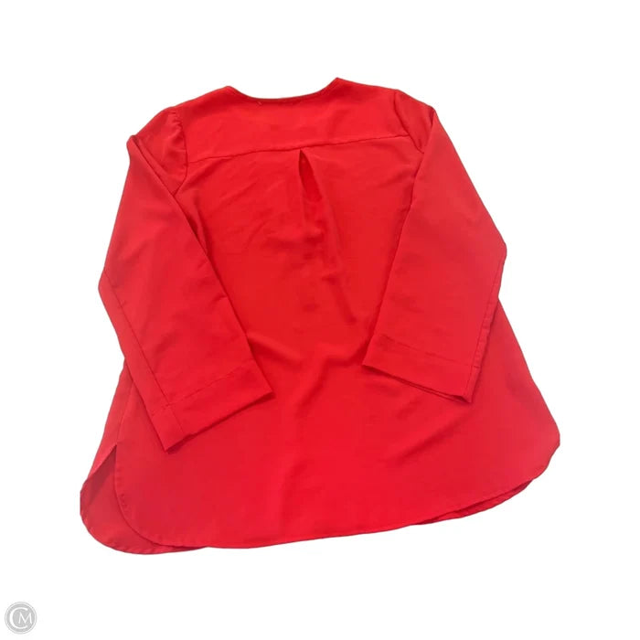Top Long Sleeve By Chicos In Red, Size: M