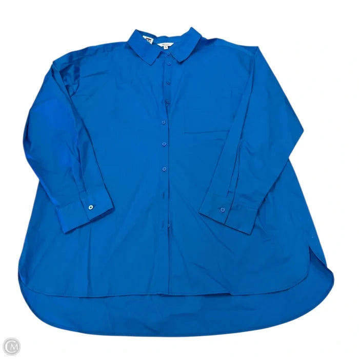 Top Long Sleeve By Clothes Mentor In Blue, Size: Xl