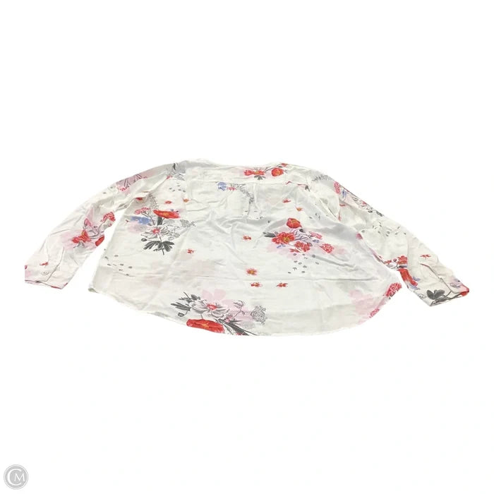 Top Long Sleeve By Clothes Mentor In Floral Print, Size: 8