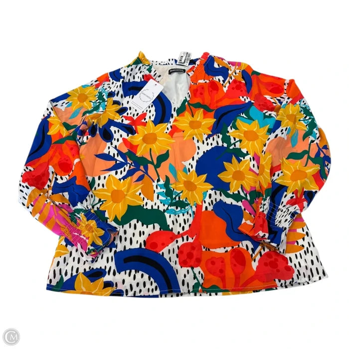Top Long Sleeve By Clothes Mentor In Floral Print, Size: M