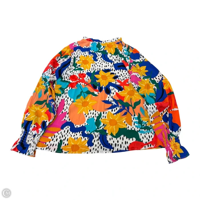 Top Long Sleeve By Clothes Mentor In Floral Print, Size: M