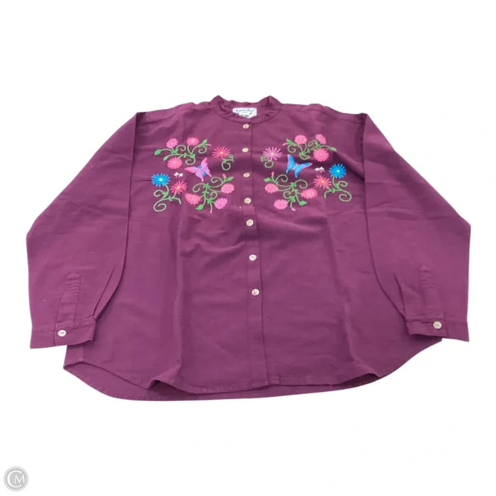 Top Long Sleeve By Clothes Mentor In Purple, Size: M