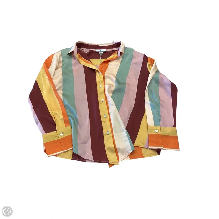 Top Long Sleeve By Clothes Mentor In Striped Pattern, Size: M