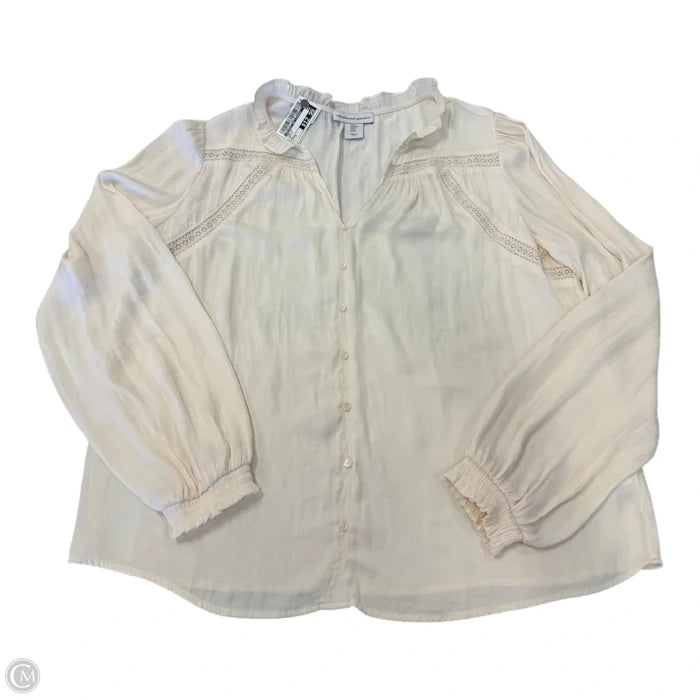 Top Long Sleeve By Cupcakes And Cashmere In White, Size: M