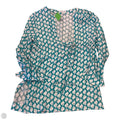 Top Long Sleeve By Escapada Living In Blue & White, Size: M
