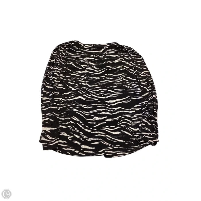 Top Long Sleeve By Inc In Black & White, Size: Xl
