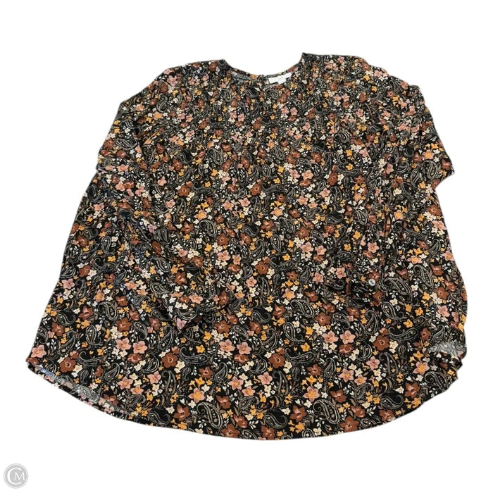 Top Long Sleeve By J. Jill In Floral Print, Size: S