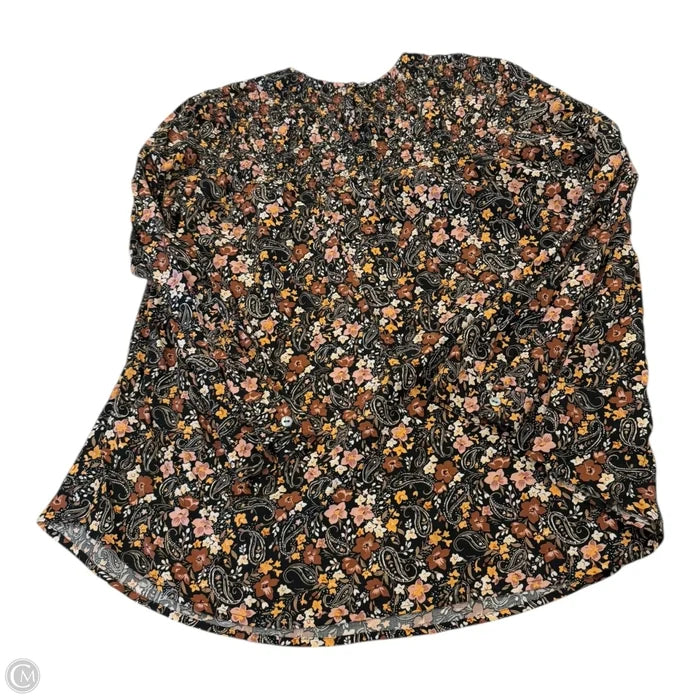 Top Long Sleeve By J. Jill In Floral Print, Size: S
