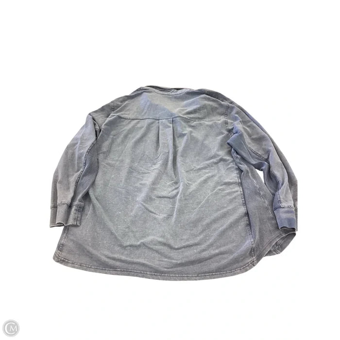 Top Long Sleeve By Jane And Delancey In Blue, Size: 1x