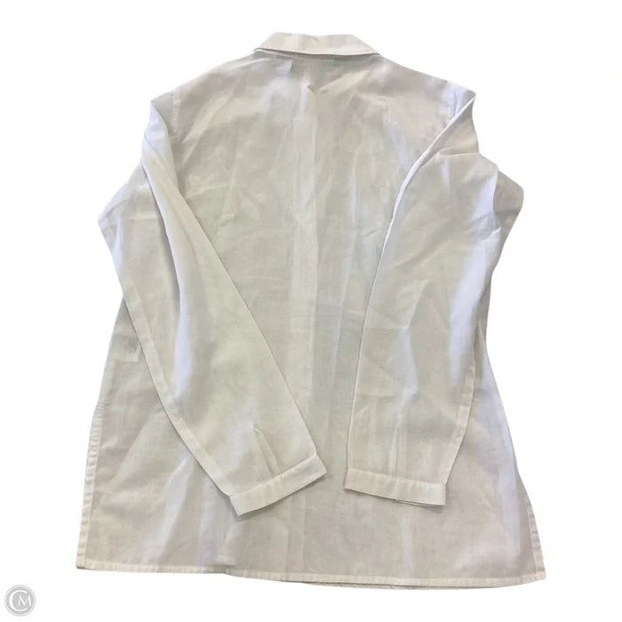 Top Long Sleeve By Liz Claiborne In White, Size: S
