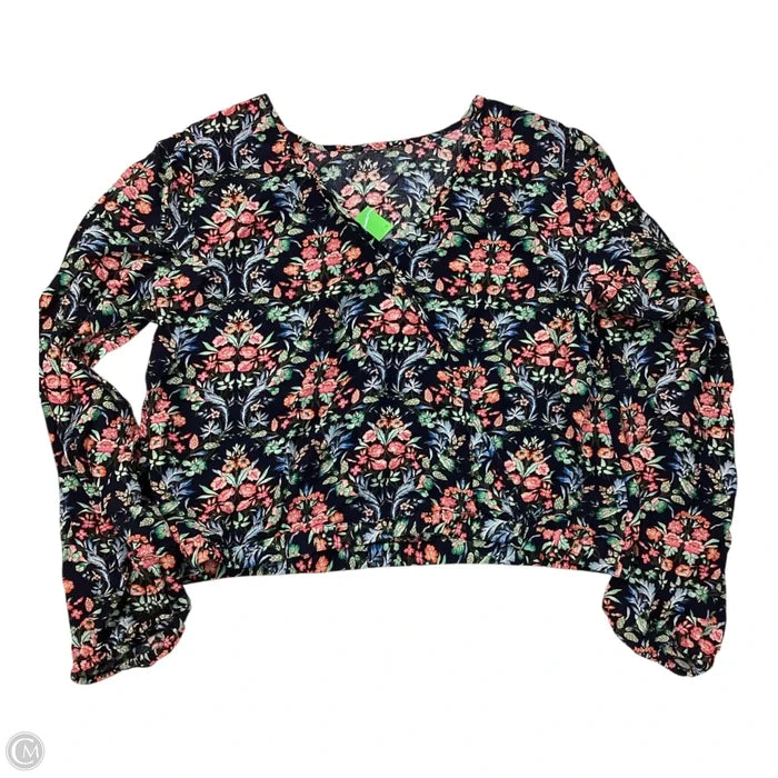 Top Long Sleeve By Loft In Floral Print, Size: M
