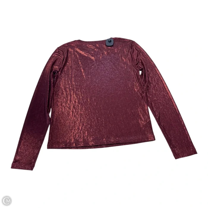 Top Long Sleeve By Loft In Red, Size: M
