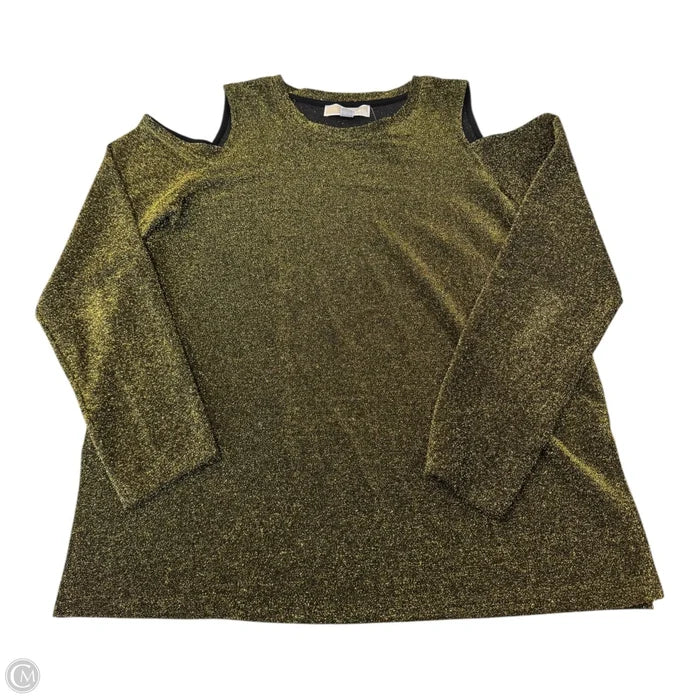 Top Long Sleeve By Michael By Michael Kors In Gold, Size: Xl