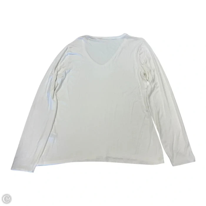 Top Long Sleeve By Tahari In Cream, Size: Xl