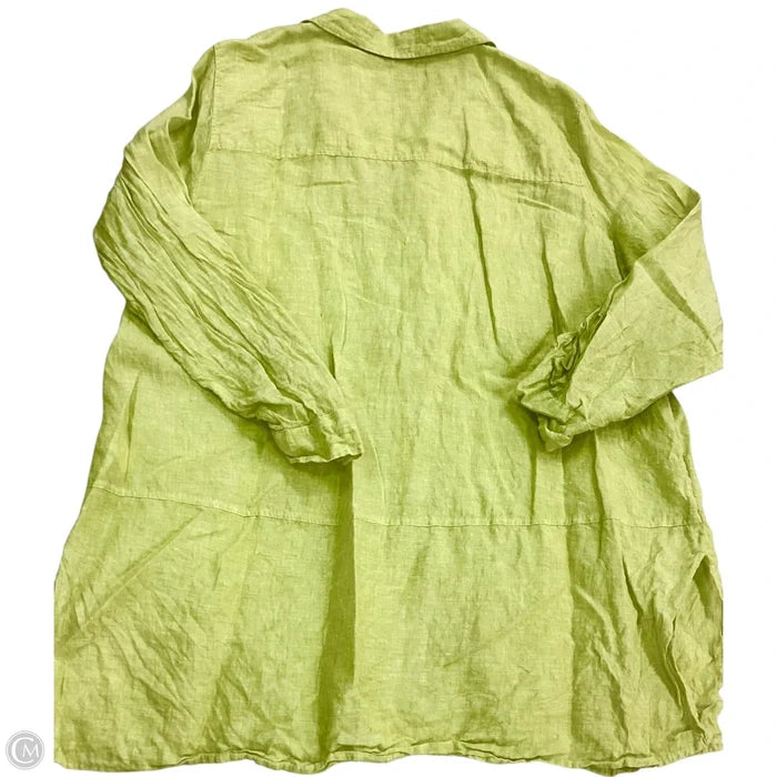 Top Long Sleeve By Tahari In Green, Size: 2x