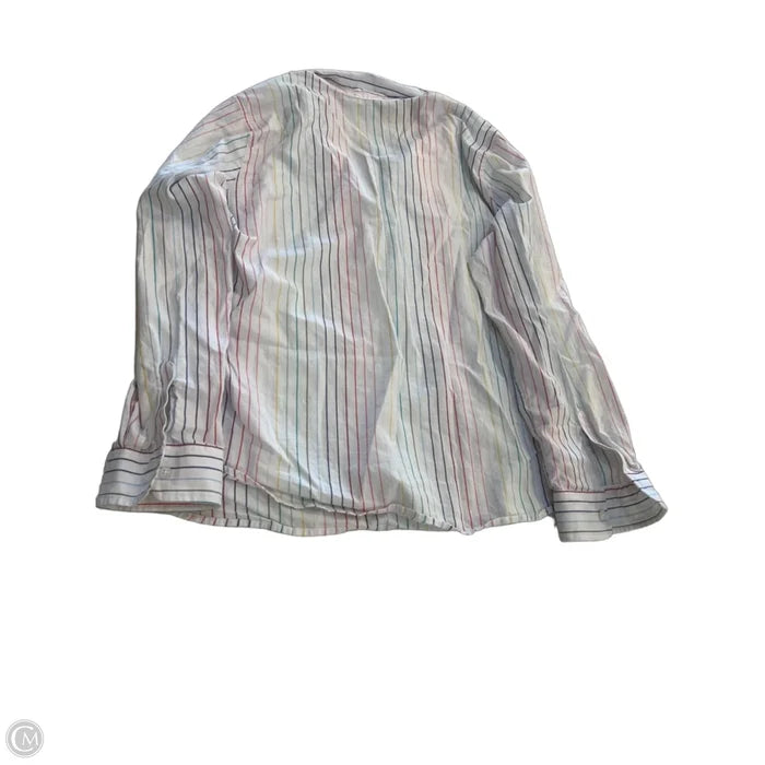 Top Long Sleeve By Talbots In Striped Pattern, Size: 1x