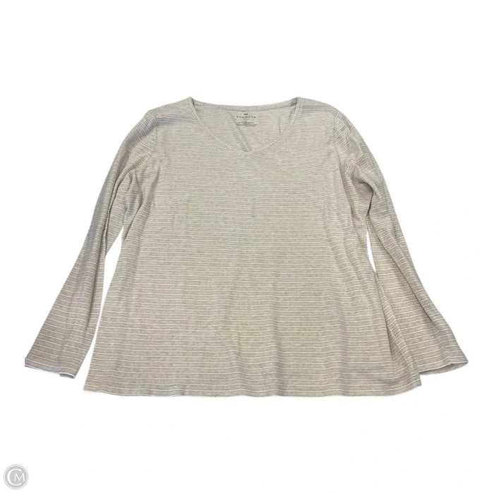 Top Long Sleeve By Talbots In Striped Pattern, Size: 2x