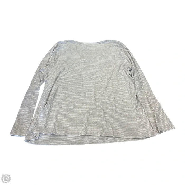 Top Long Sleeve By Talbots In Striped Pattern, Size: 2x