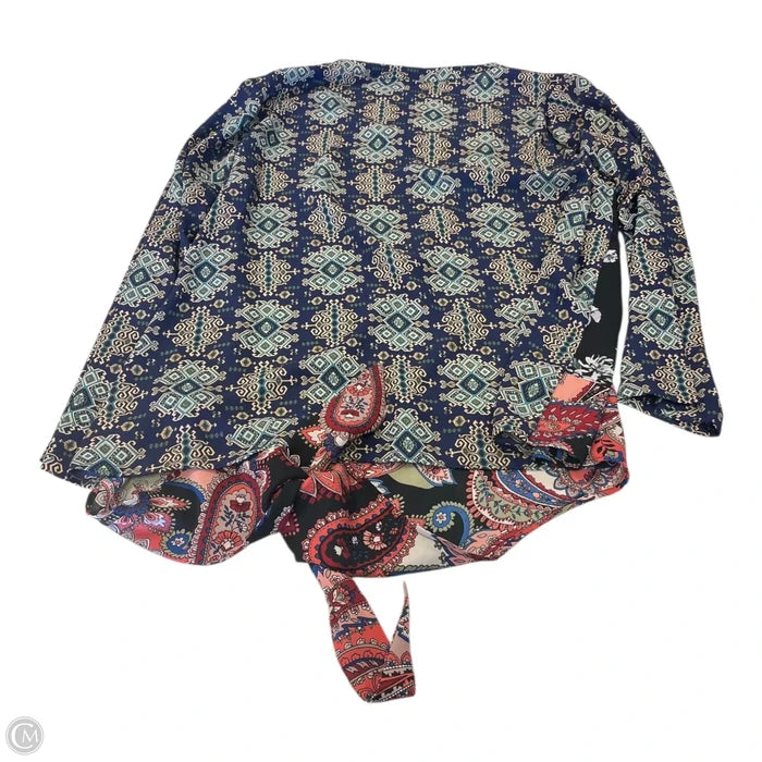 Top Long Sleeve By Zac And Rachel In Multi-colored, Size: 2x