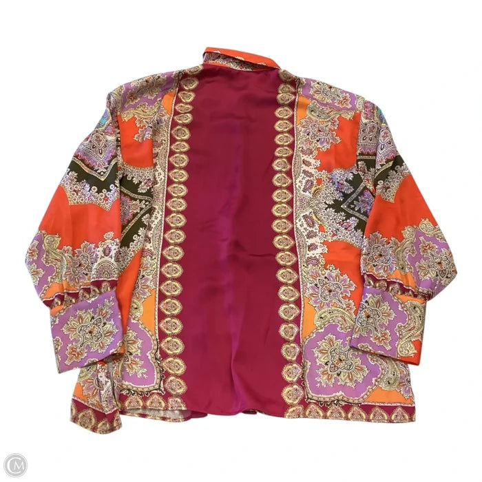 Top Long Sleeve By Zara In Multi-colored, Size: S