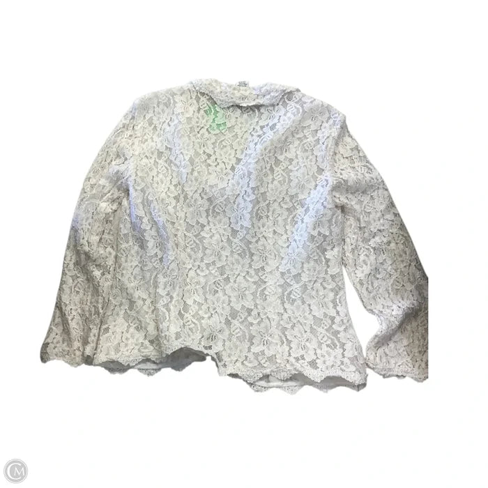 Top Long Sleeve Designer By Neiman Marcus In White, Size: M