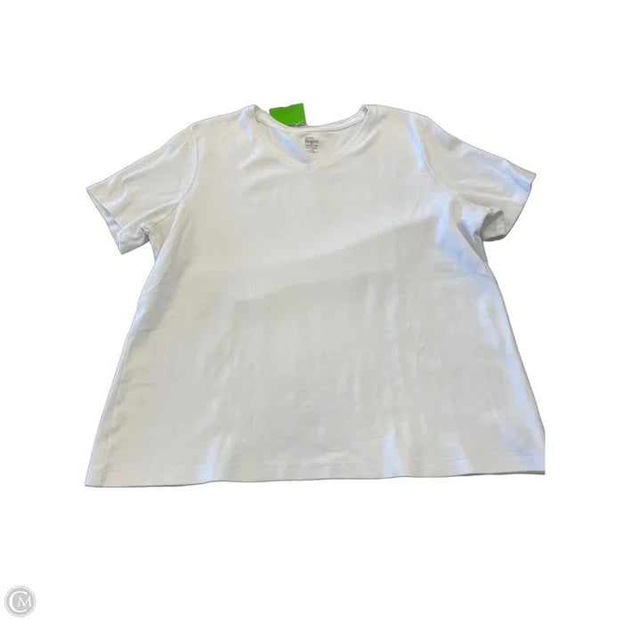 Top Short Sleeve Basic By Kim Rogers In White, Size: Xl