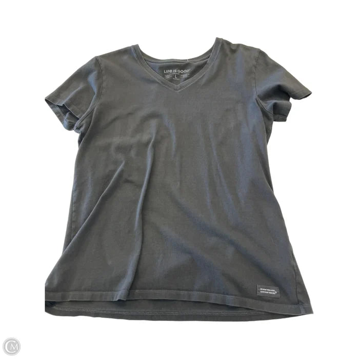 Top Short Sleeve Basic By Life Is Good In Black, Size: L