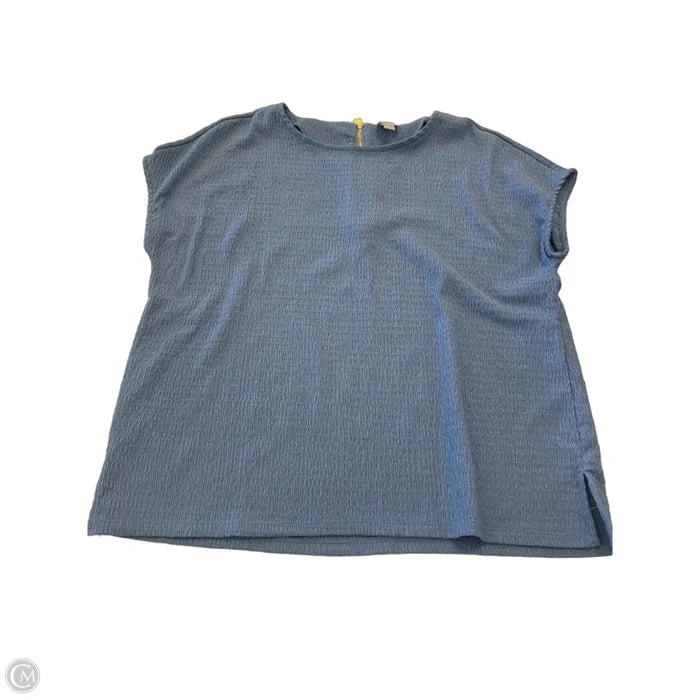 Top Short Sleeve By Anne Klein In Blue, Size: L