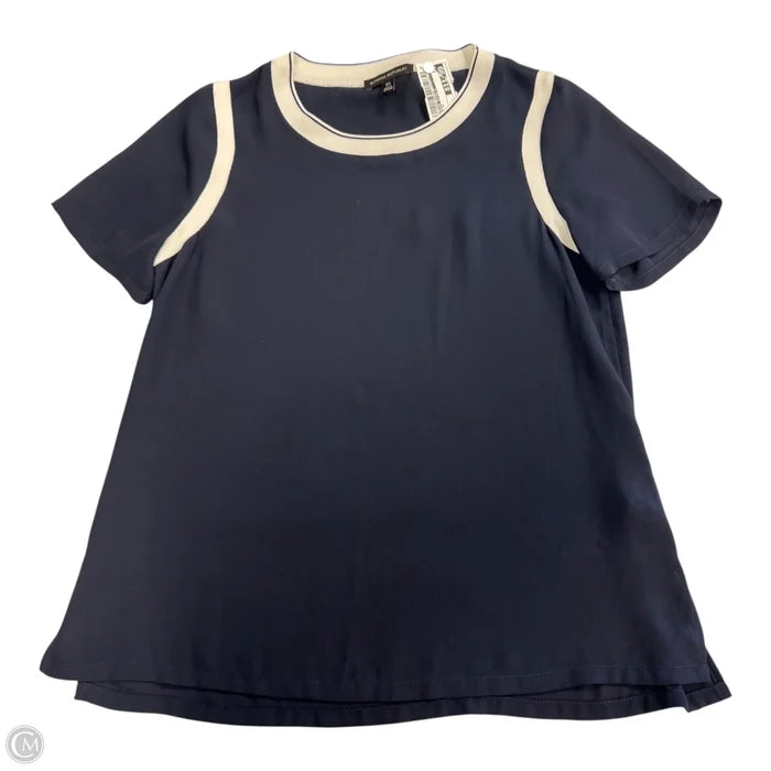 Top Short Sleeve By Banana Republic In Navy, Size: Xs