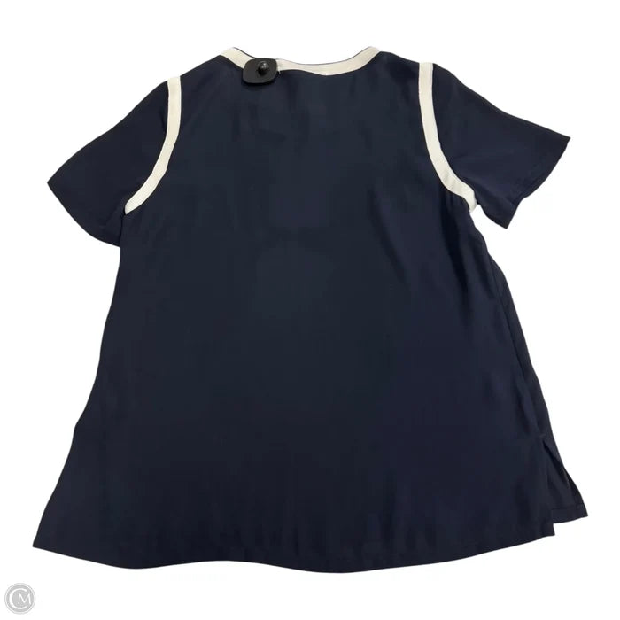 Top Short Sleeve By Banana Republic In Navy, Size: Xs