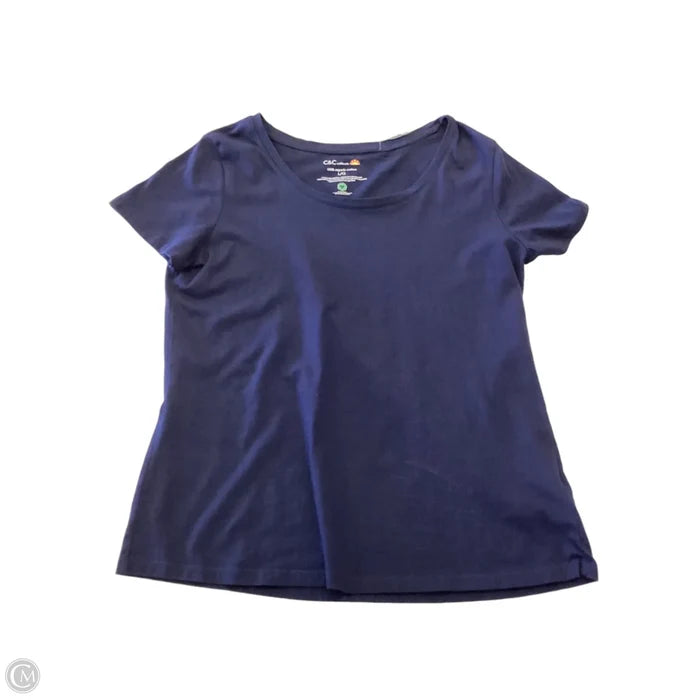 Top Short Sleeve By C And C In Navy, Size: L