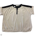 Top Short Sleeve By Chicos In Black & Brown, Size: M