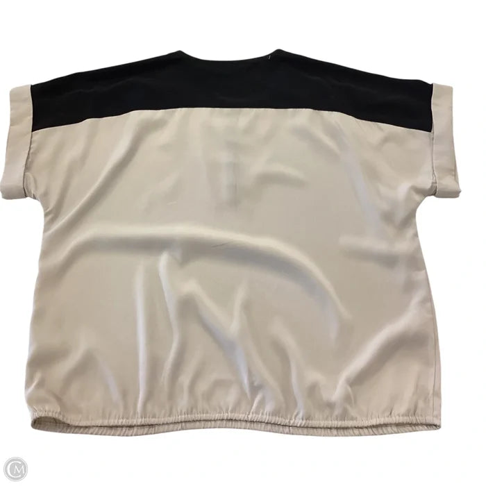 Top Short Sleeve By Chicos In Black & Brown, Size: M
