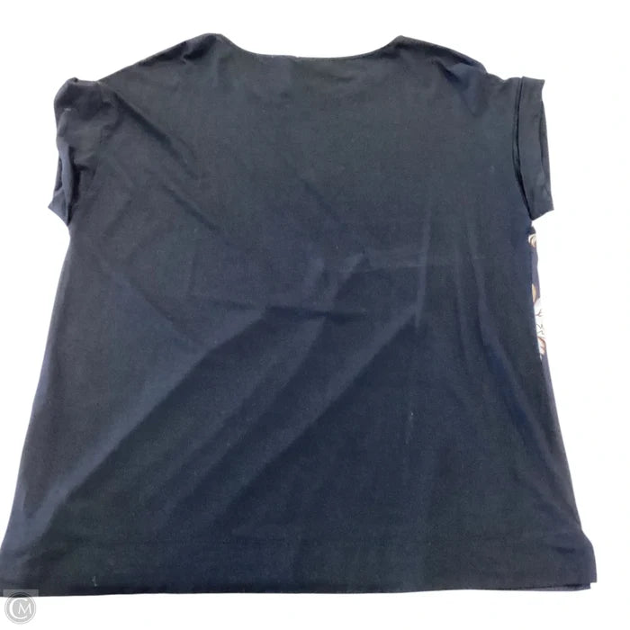 Top Short Sleeve By Chicos In Black, Size: L