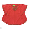 Top Short Sleeve By Chicos In Brown & Red, Size: L