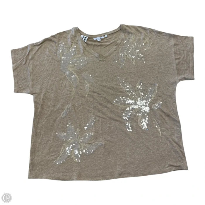 Top Short Sleeve By Chicos In Brown, Size: Xl