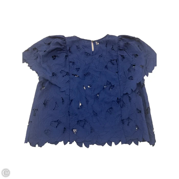 Top Short Sleeve By Chicos In Navy, Size: 8