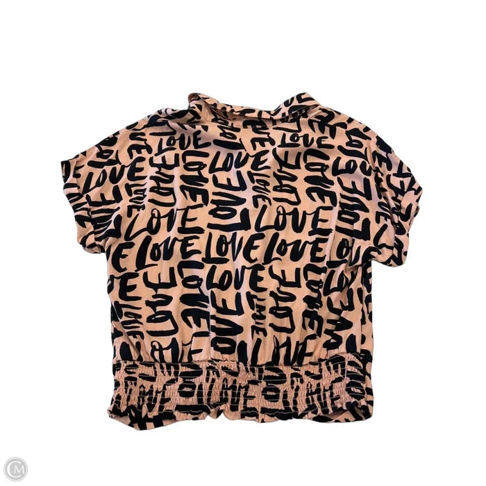 Top Short Sleeve By Clothes Mentor In Animal Print, Size: L