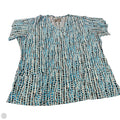 Top Short Sleeve By Clothes Mentor In Black & Blue, Size: Xl
