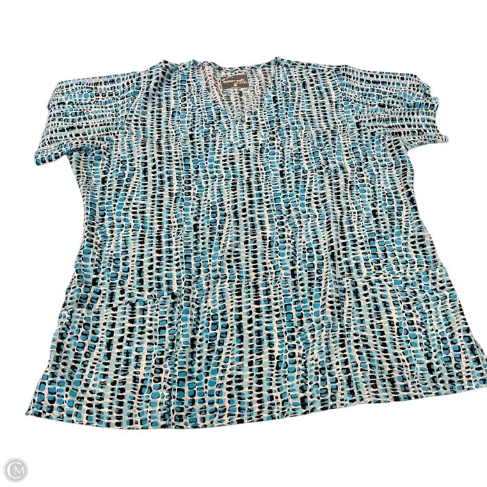 Top Short Sleeve By Clothes Mentor In Black & Blue, Size: Xl