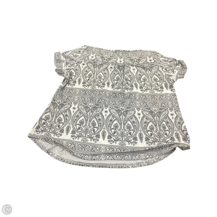 Top Short Sleeve By Clothes Mentor In Black & White, Size: 3x